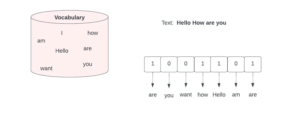  The sparse vectors method of representing text embeddings