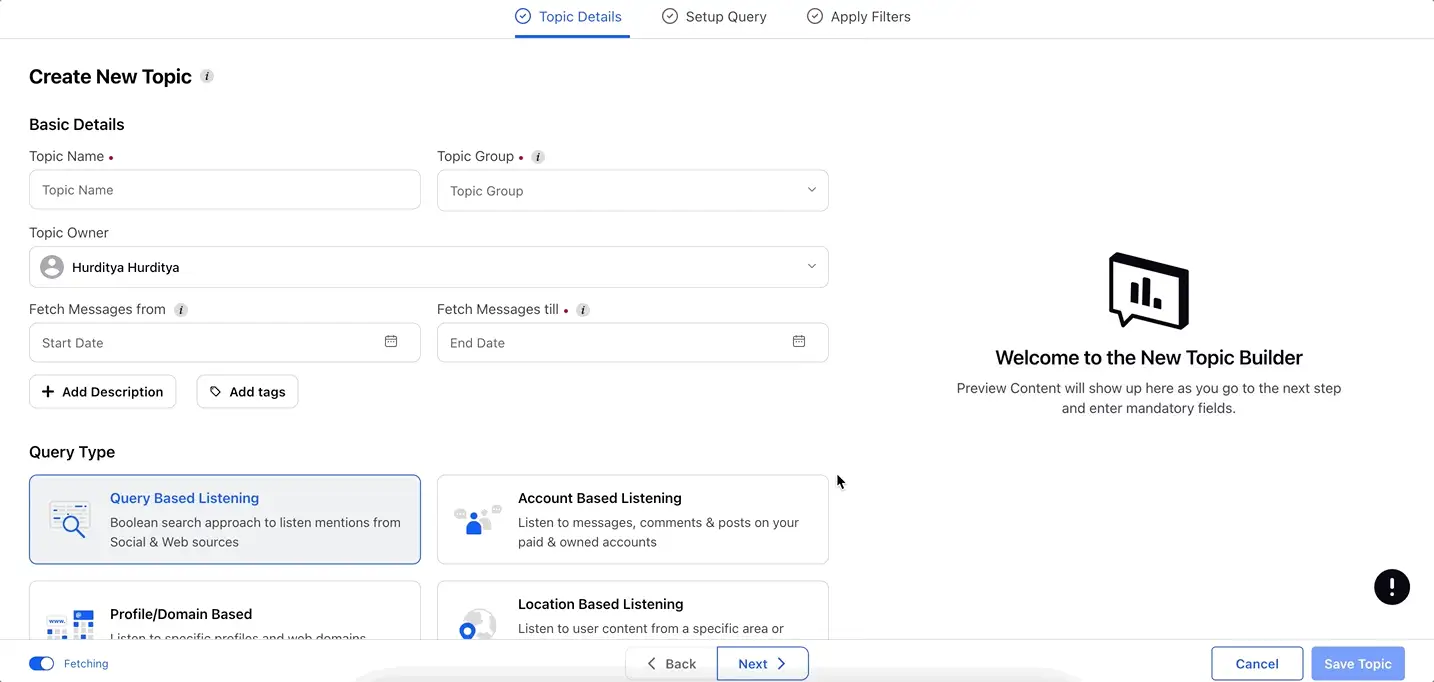 Sprinklr’s AI+ auto-generates and refines Boolean queries for broad coverage of synonyms