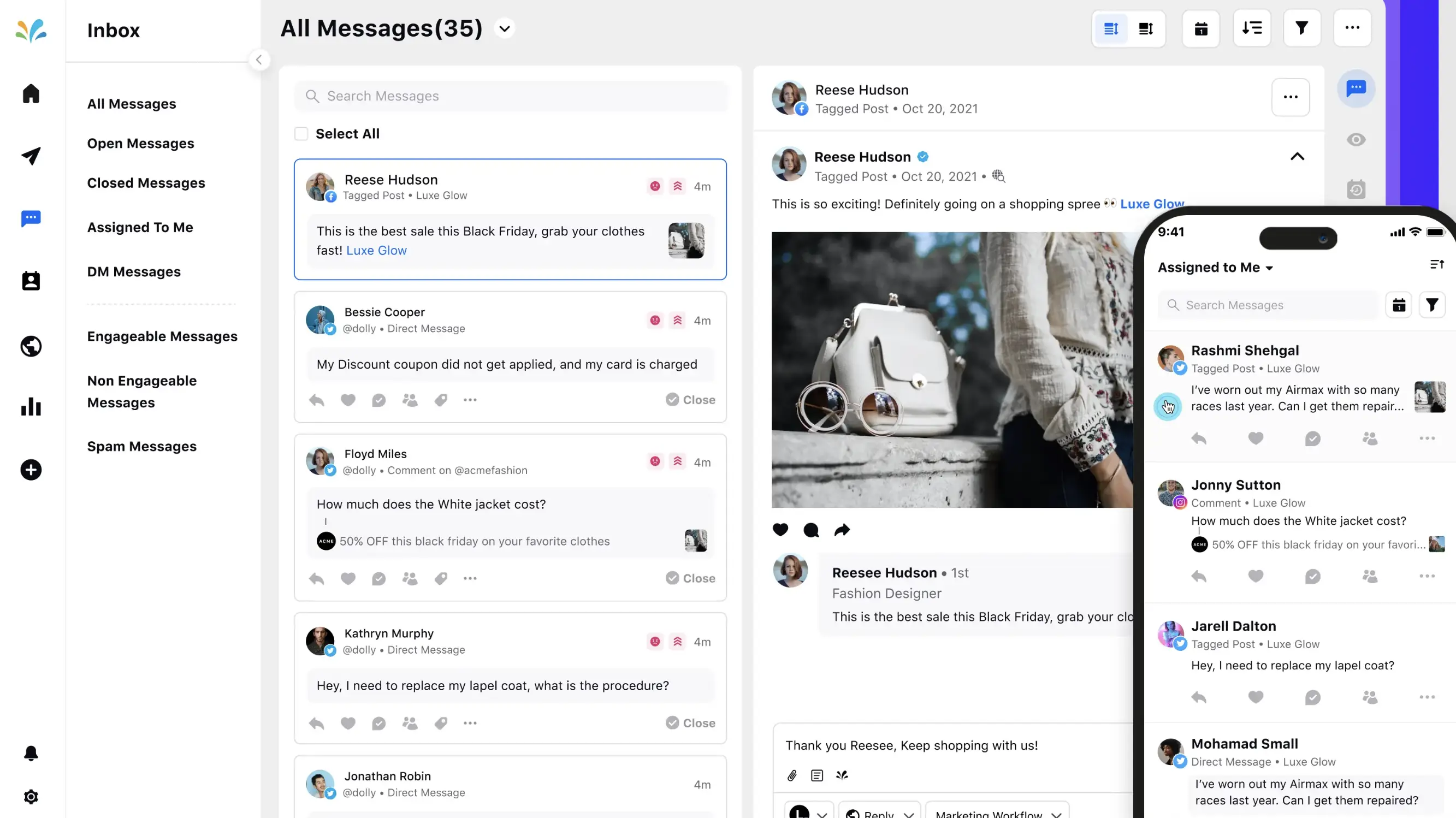 Sprinklr Social Inbox