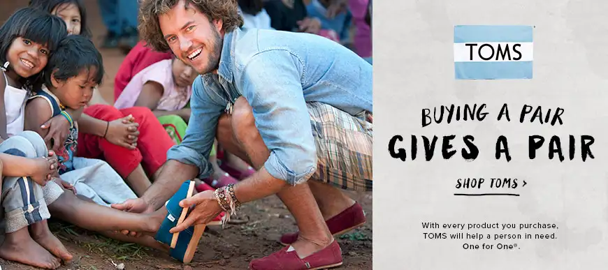 Blake Mycoskie, founder of Toms distributed the donated shoes