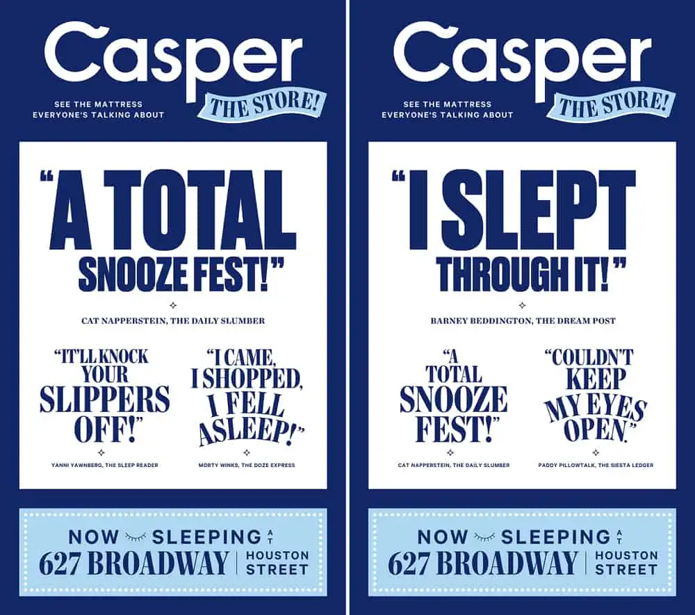 funny branding campaign by casper