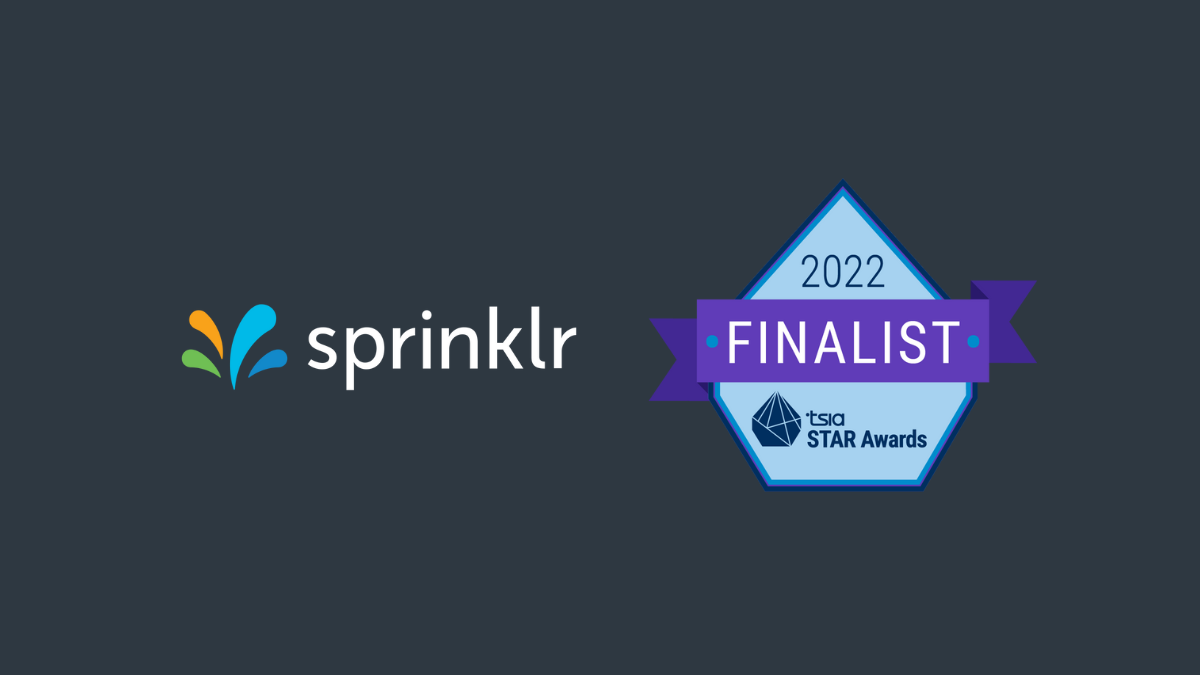 Sprinklr named TSIA STAR Award finalist for Best Practices in Education Services for the second time