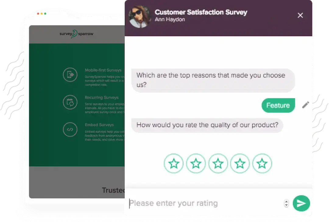 SurveySparrow customer feedback tool