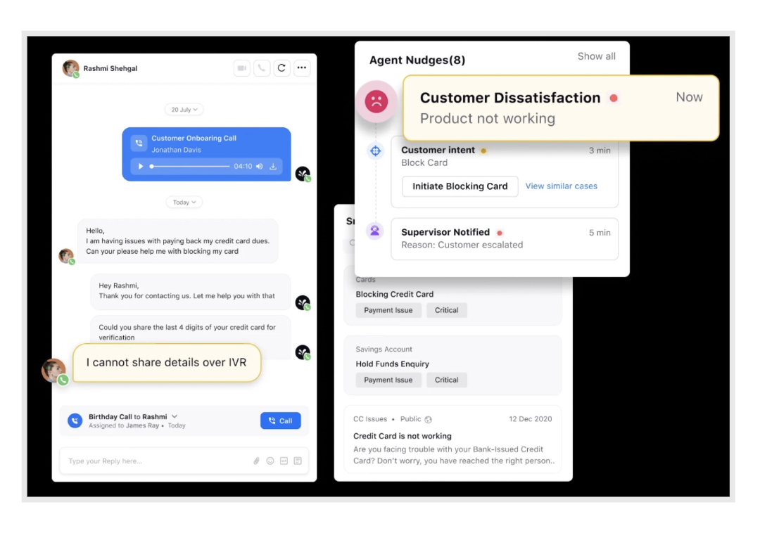 Sprinklr-s Agent Nudges leverage AI to predict customer intent in real time and deliver the next best action in Care Console to assist agents proactively