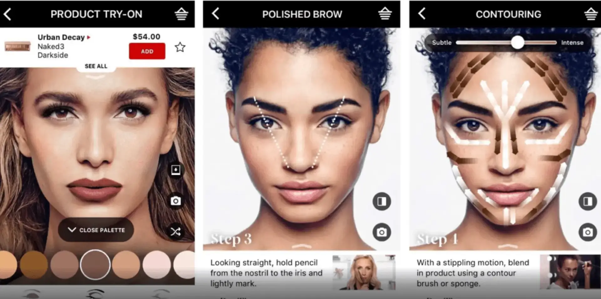 AI-powered virtual tryon service offered by Sephora