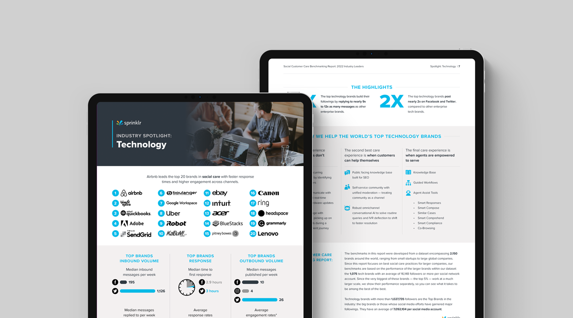 Social Customer Care Benchmarking Report: 2022 Technology Leaders