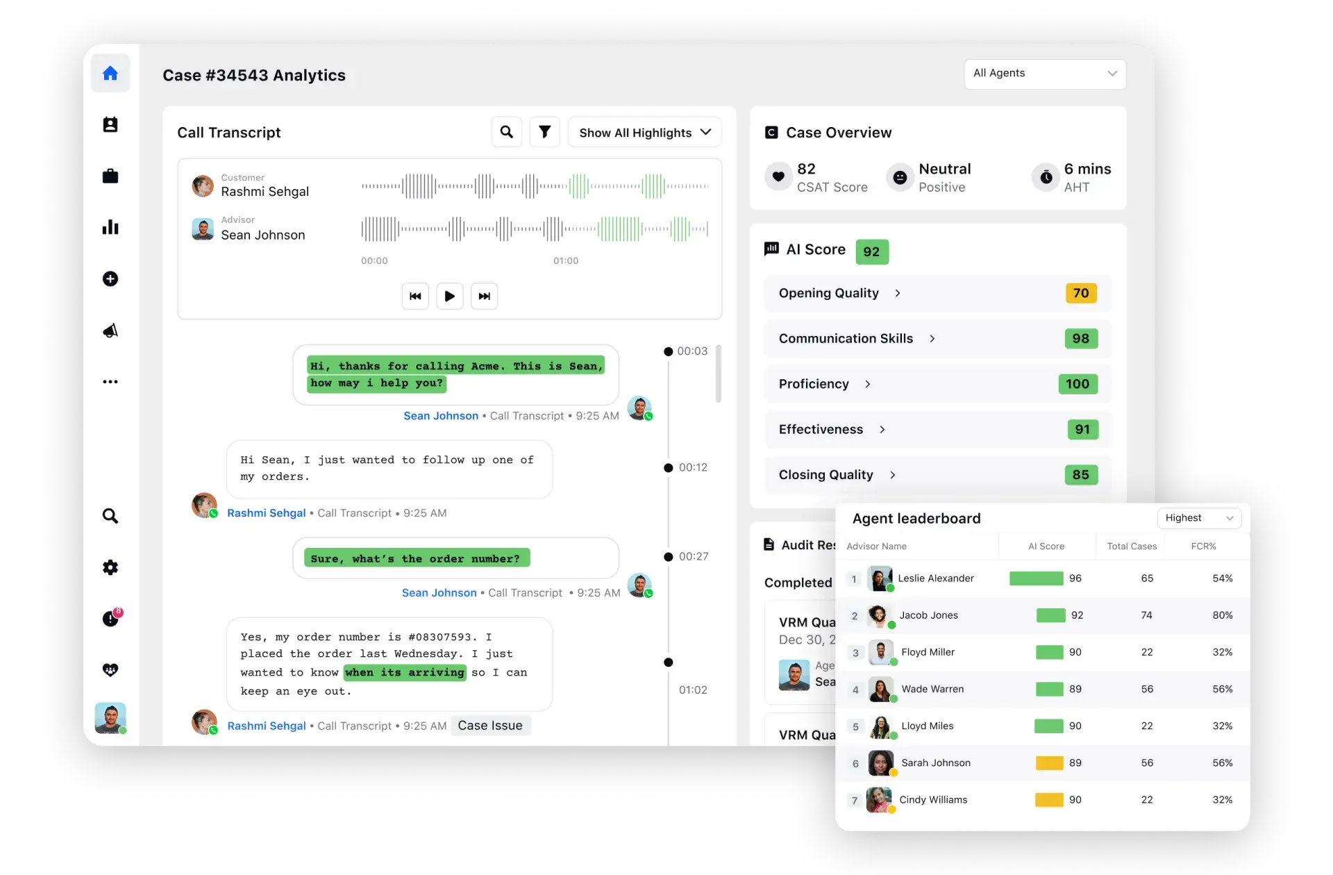 Automate service quality evaluation 