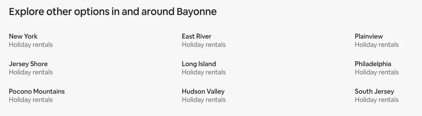 Airbnb recommends local accommodations in New York