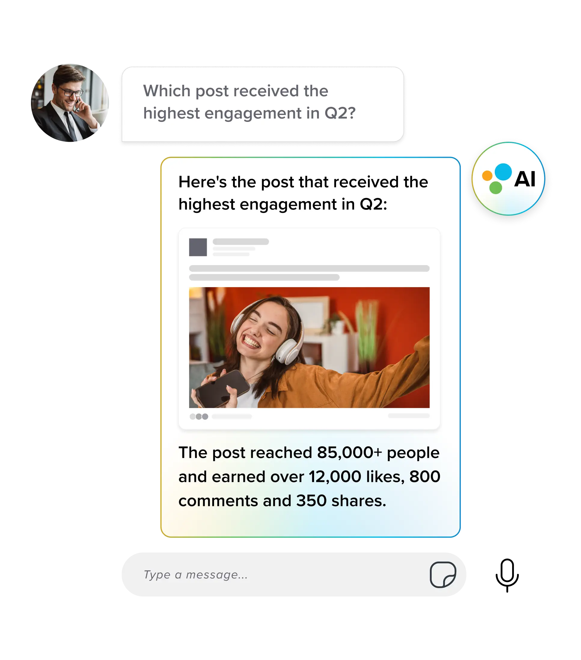 Ask. Analyze. Act. With Sprinklr Copilot.