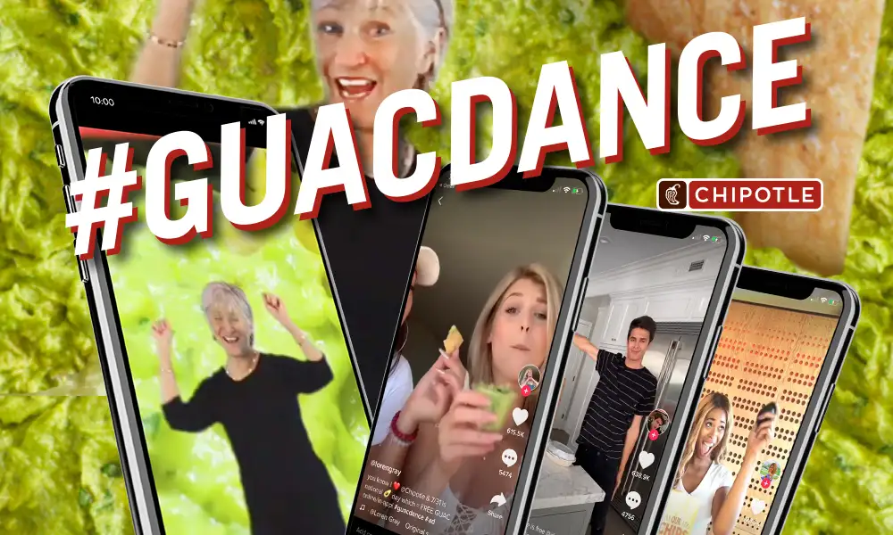 Chipotle's viral #GuacDance challenge on TikTok.