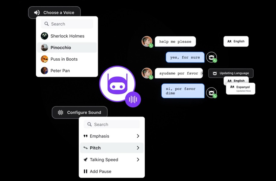 Using chatbots for call automation via Sprinklr