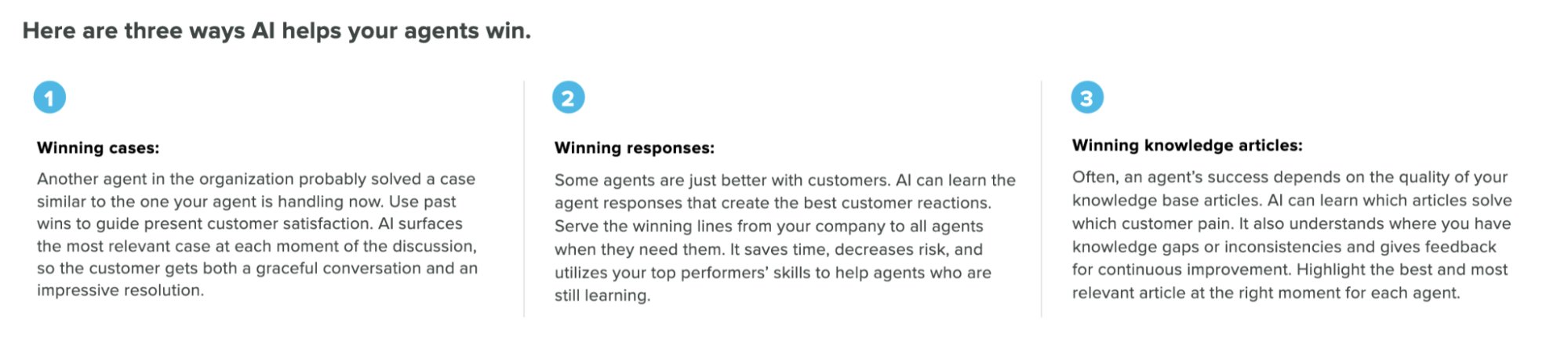 An infographic illustrating how AI can assist customer service agents