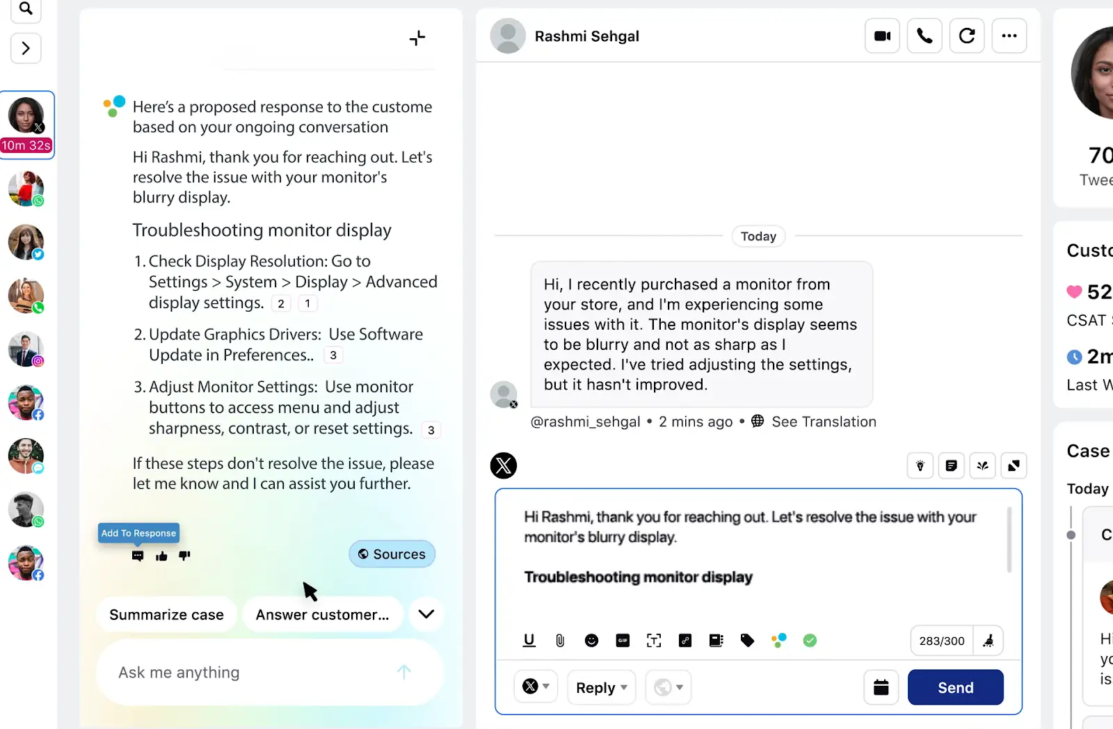 Sprinklr’s agent copilot LLM helps human agents generate accurate AI responses to queries 