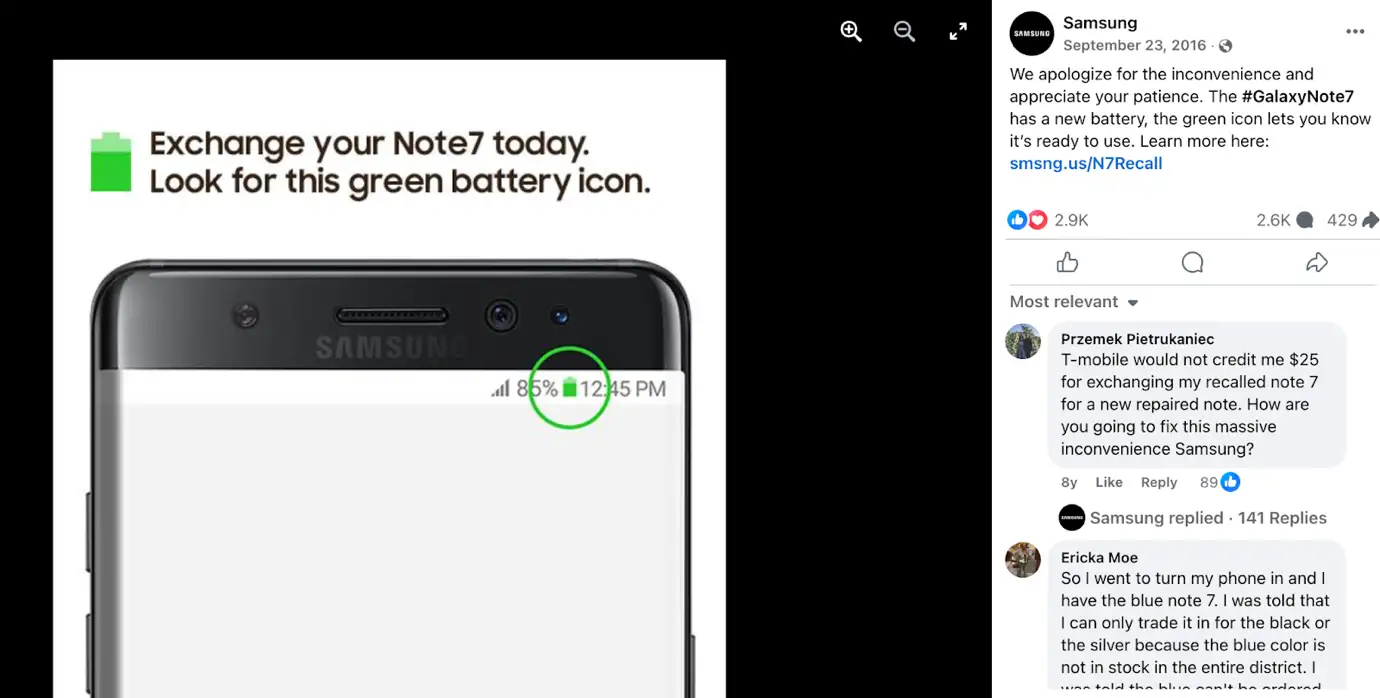 Samsung apologises for Galaxy 7 Note 7 mishap on Facebook