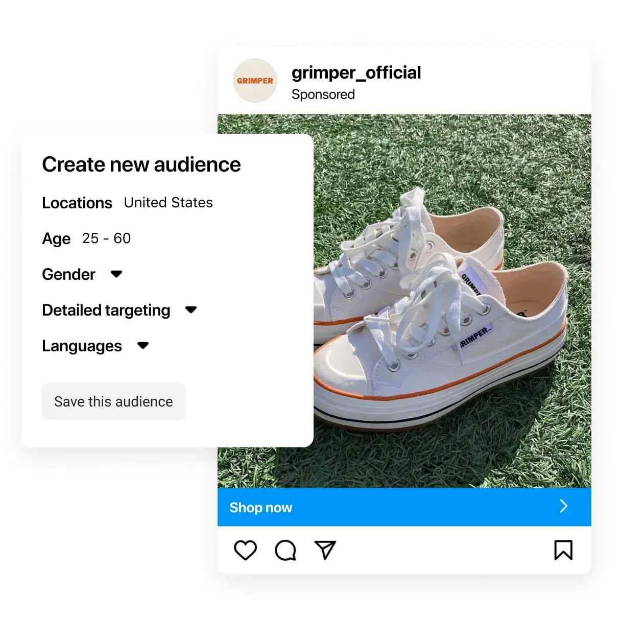 Ad carousel showing retargeting messaging aimed at previous visitors or cart abandoners 