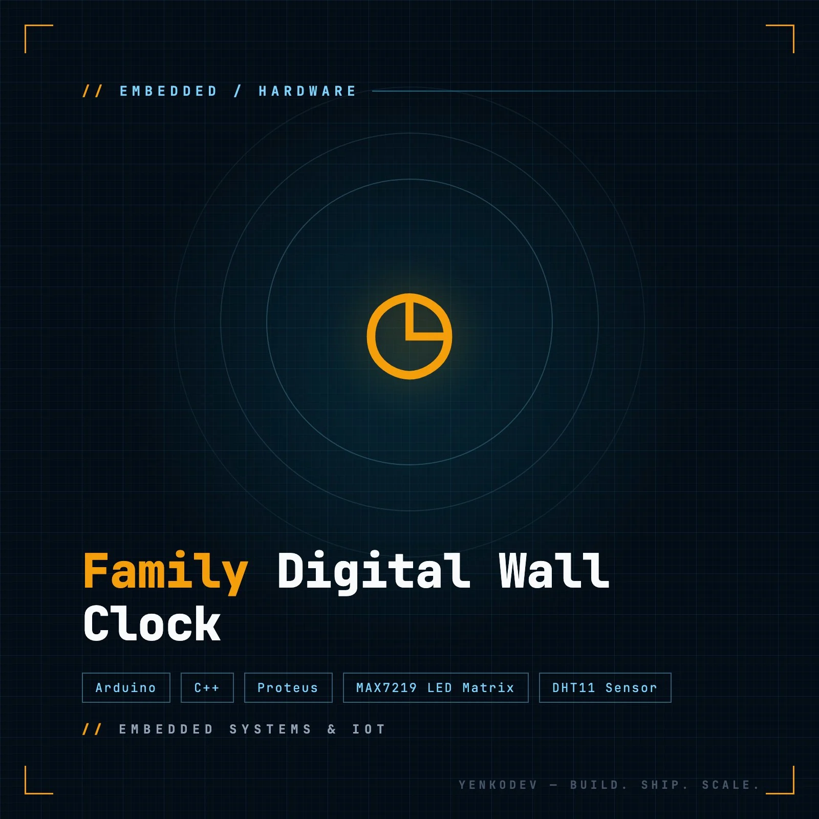 Family Digital Wall Clock