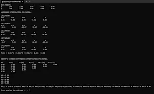 Curve Fitting Interpolation