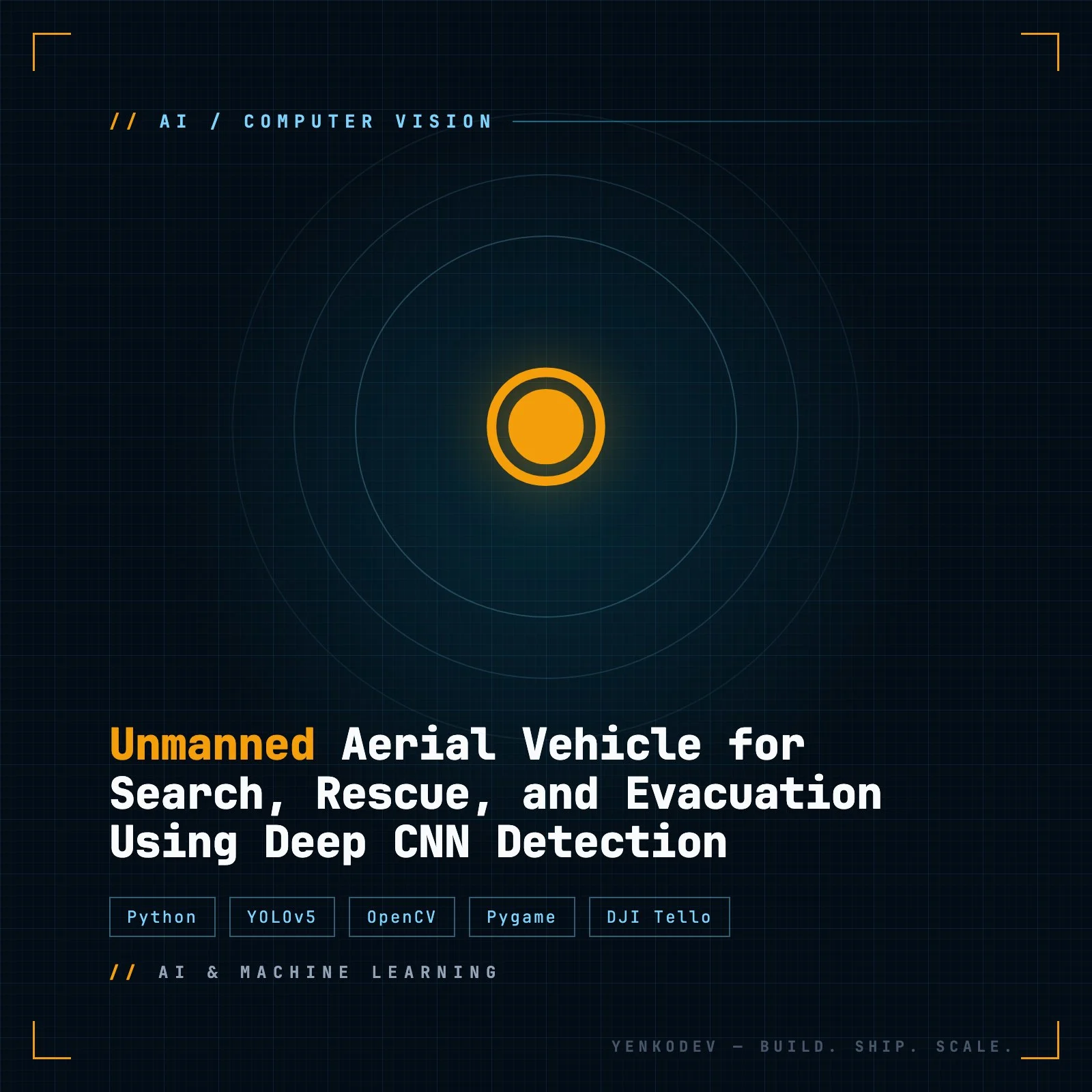 Unmanned Aerial Vehicle for Search, Rescue, and Evacuation Using Deep CNN Detection