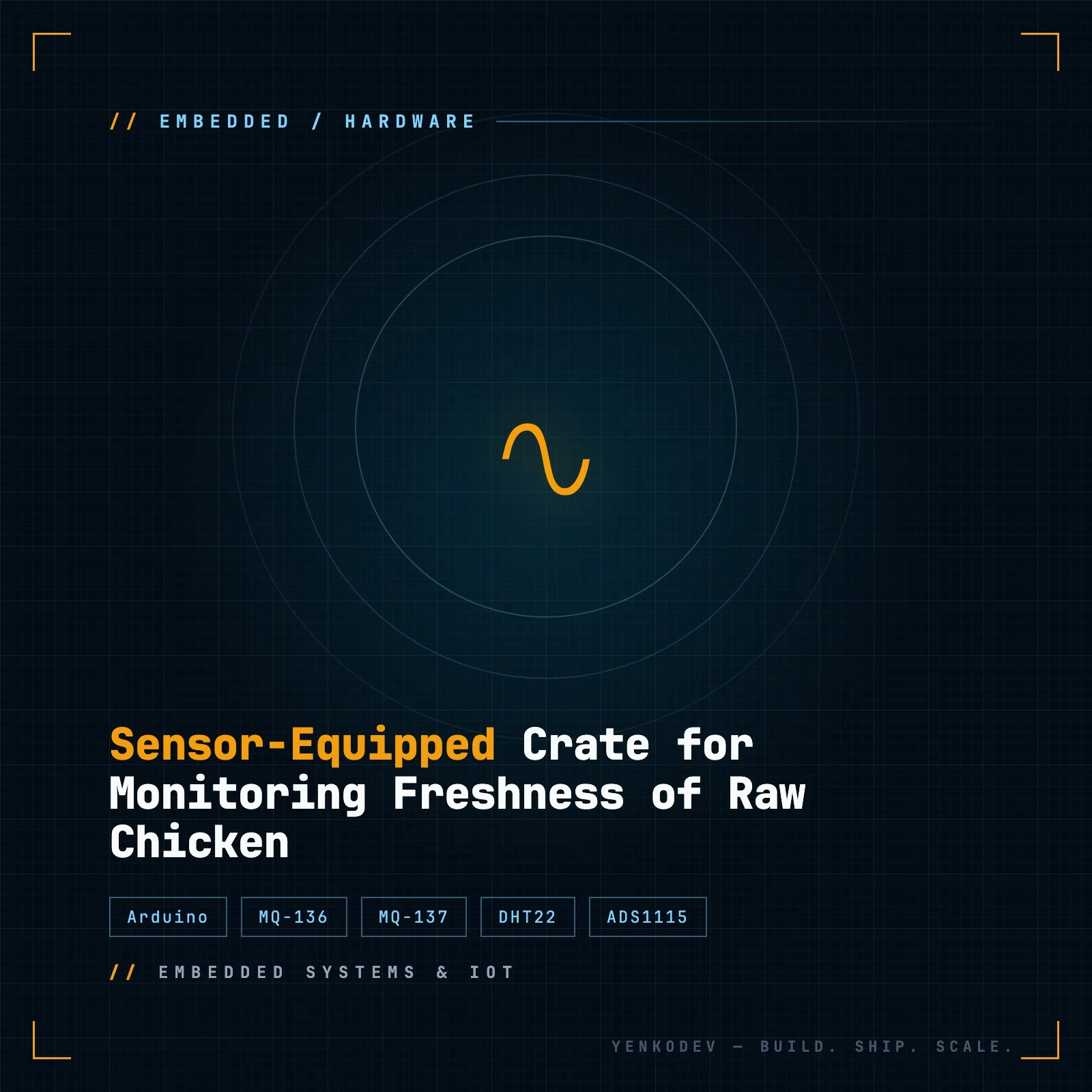 Sensor-Equipped Crate for Monitoring Freshness of Raw Chicken