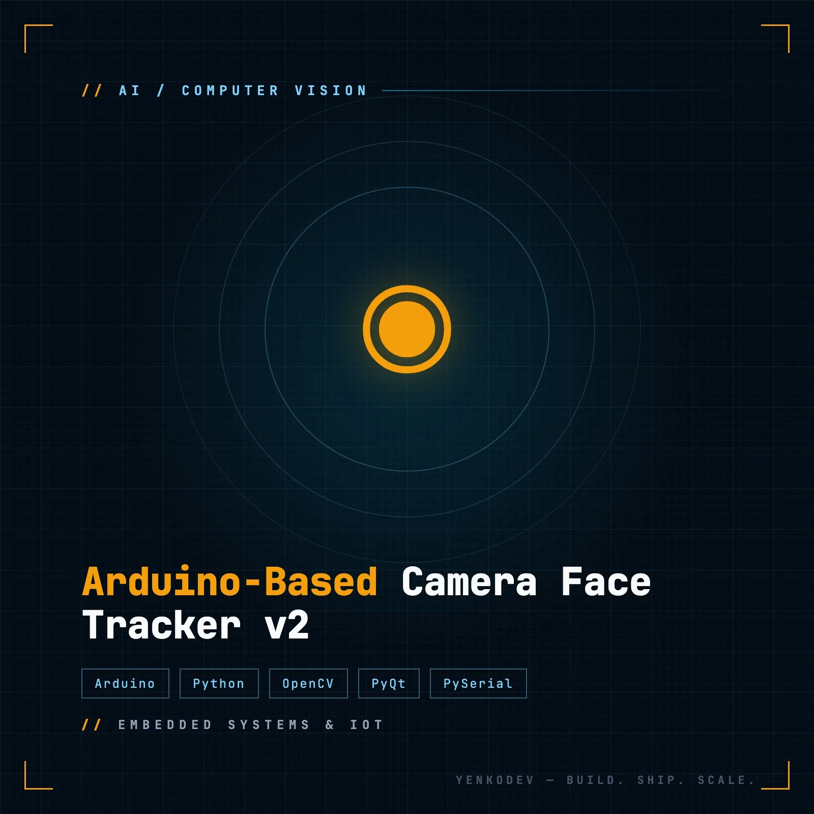 Arduino-Based Camera Face Tracker v2