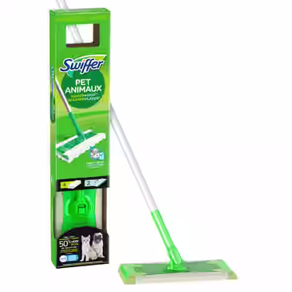 Swiffer® Sweeper™ Pet 2-in-1, Dry and Wet Multi-Surface Floor Sweeping and Mopping Starter Kit
