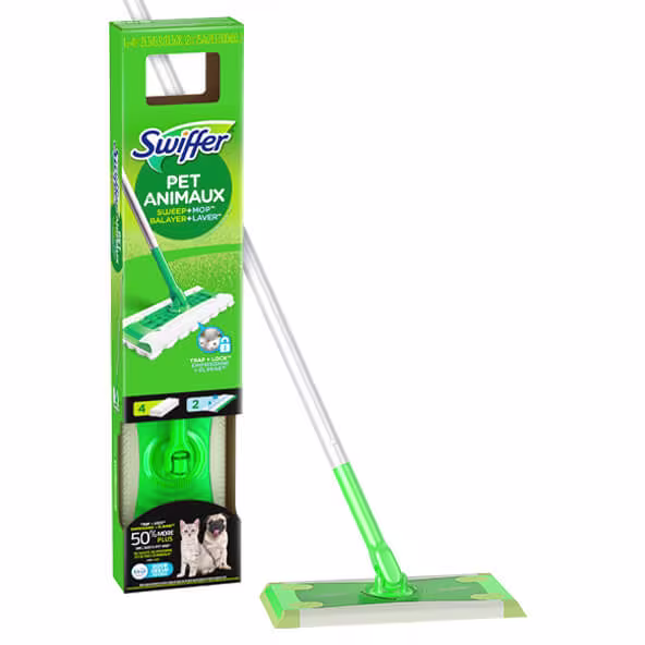 Swiffer® Sweeper™ Pet 2-in-1, Dry and Wet Multi-Surface Floor Sweeping and Mopping Starter Kit