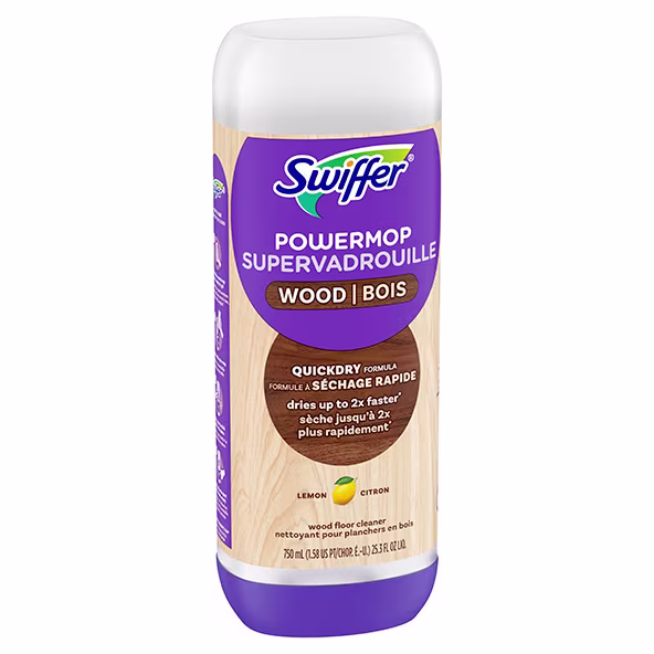 Swiffer® PowerMop Wood QuickDry Floor Cleaning Solution with Lemon Scent 1ct