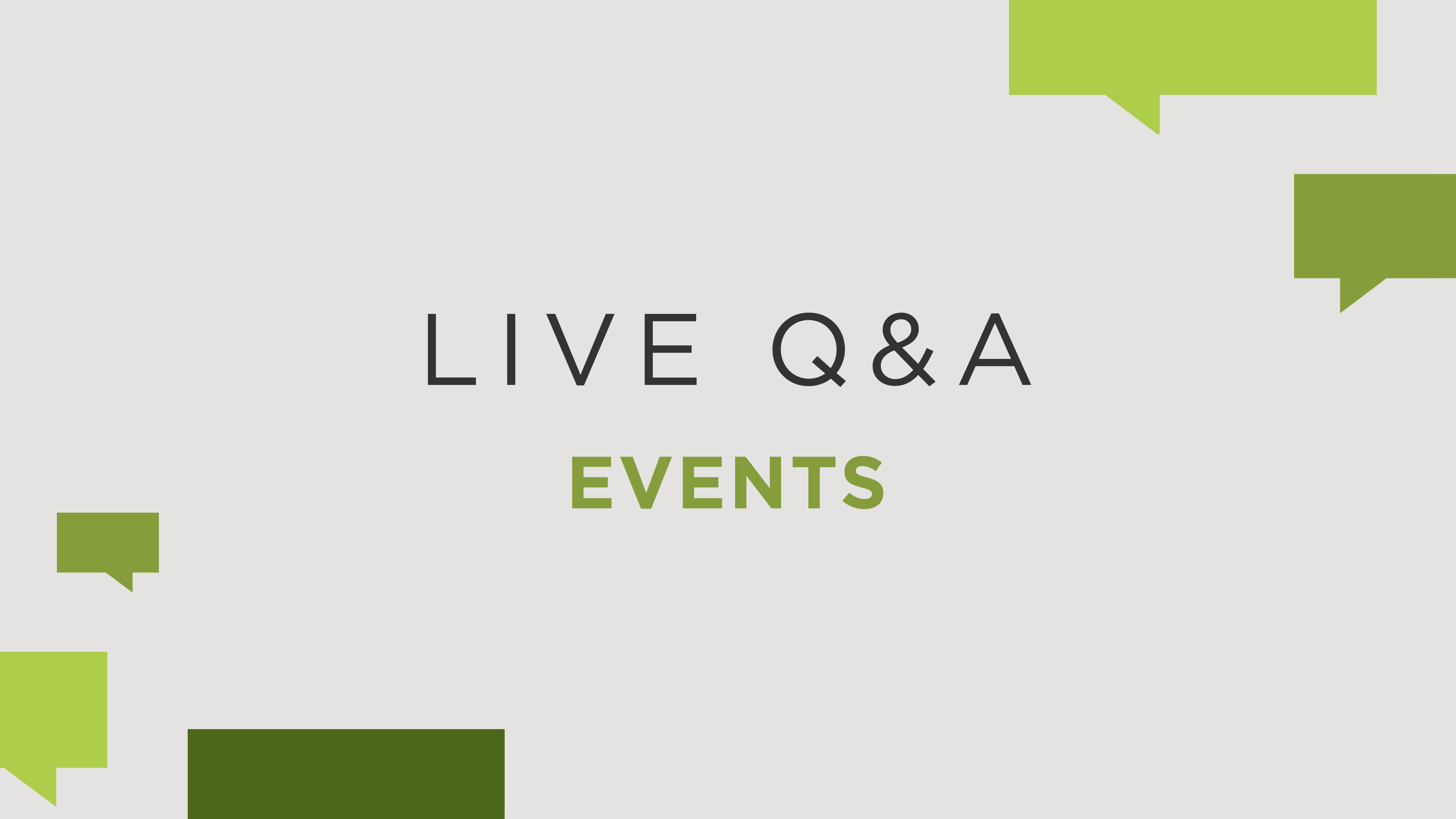 Live Q&A Events