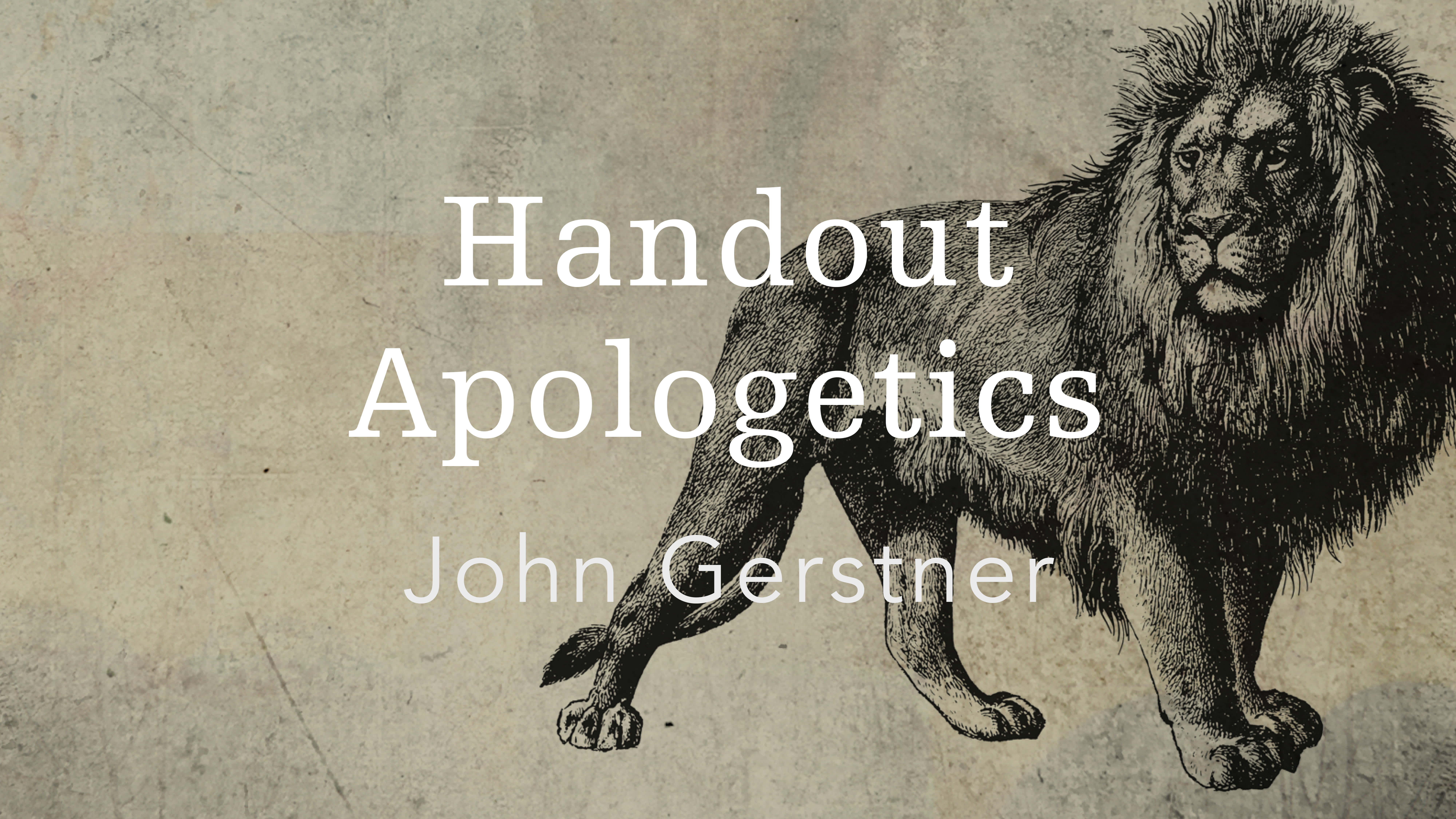 Handout Apologetics