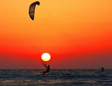 Kite surfing
