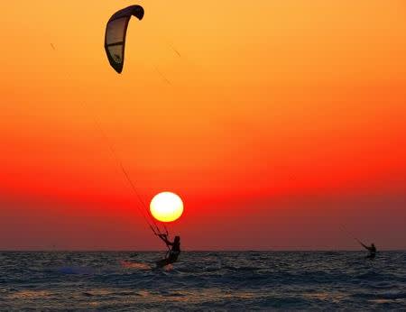 Kite surfing