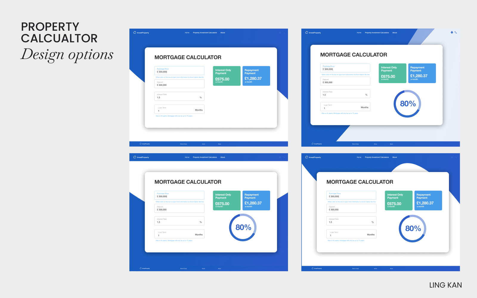 Property Calculator -Design options