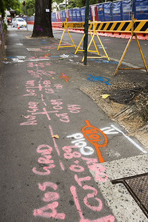 Services markings give some indication of
the challenges lying in wait beneath the surface