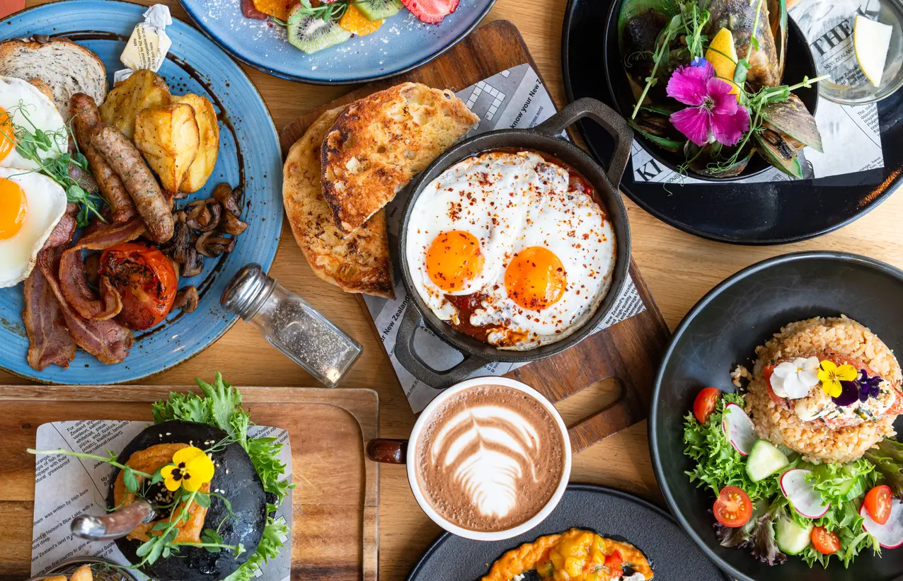 Various brunch foods