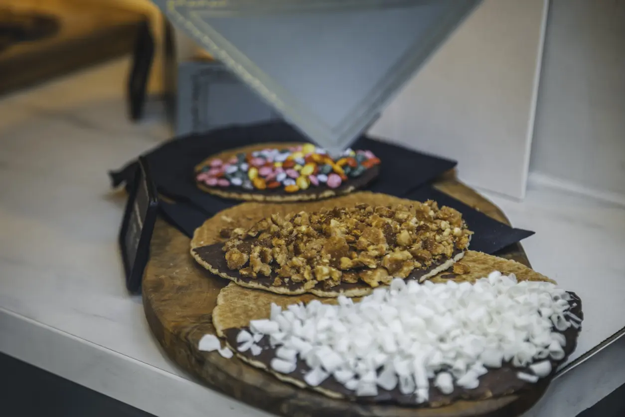 Stroopwafels with various toppings