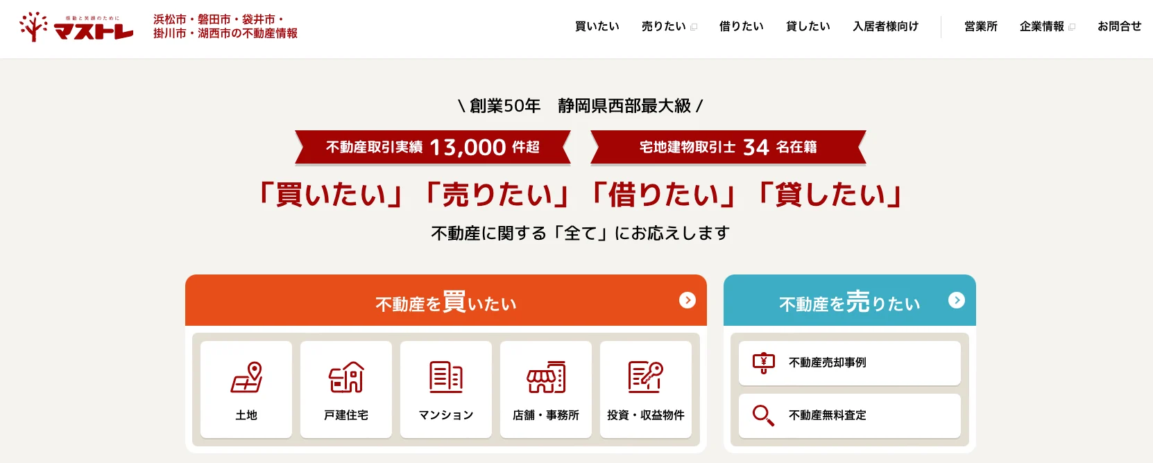 株式会社マストレ（不動産売却：店舗数基準）