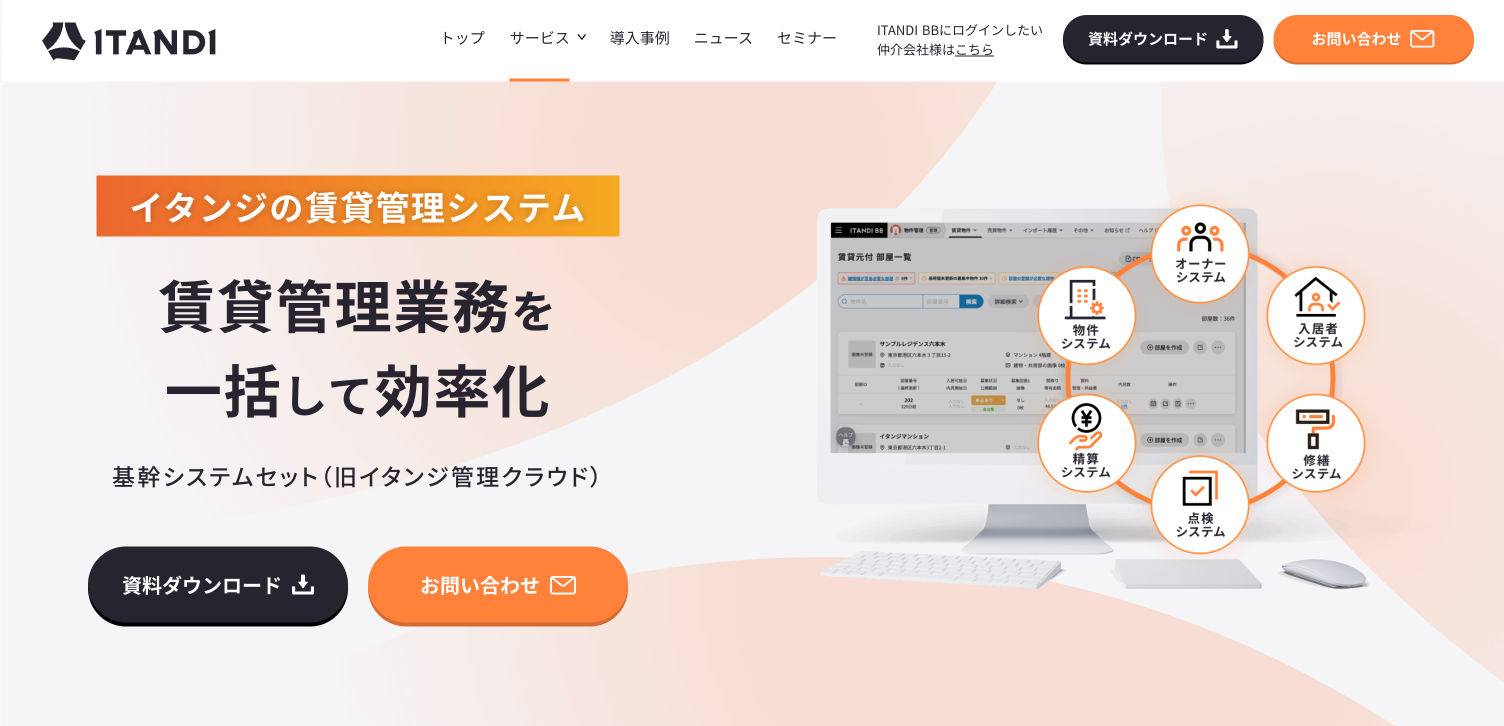 ITANDI 賃貸管理 基幹システムセット