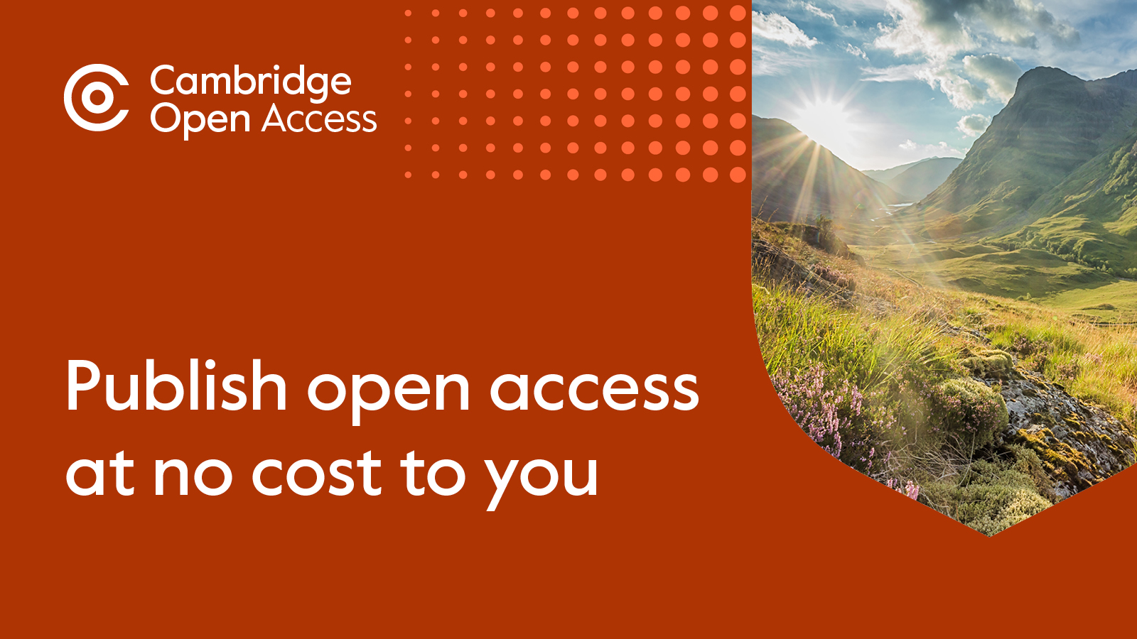 Cambridge Open Access Publish Open Access at no cost with Cambridge University Press logo