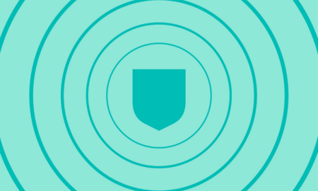 Cambridge blue shield with concentric circle pattern surround