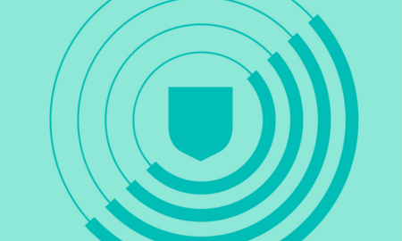 Cambridge blue shield with concentric circle pattern surround