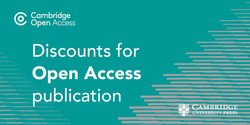 Cambridge Open Access Discounts for Open Access publication with Cambridge University Press logo