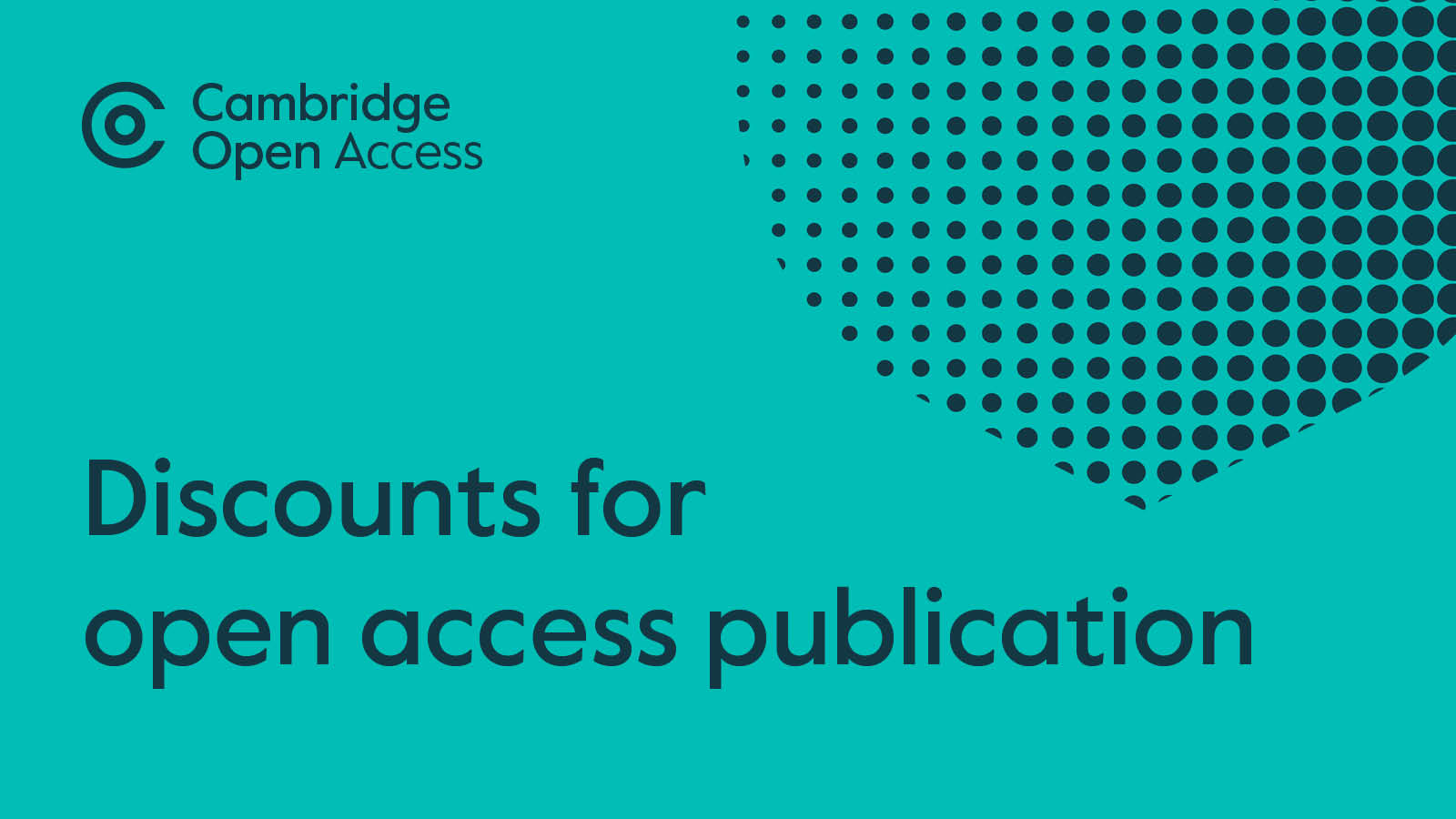 Cambridge Open Access Discounts for Open Access publication with Cambridge University Press logo