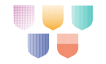 Dark orange dot pattern fills a shield shape, representative of the Cambridge University Press logo, on a bright orange background.