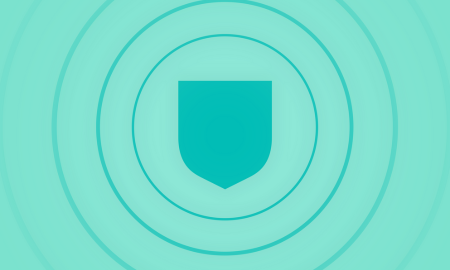 Cambridge blue shield with concentric circle pattern surround