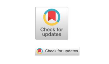 Crossmark logo buttons - both square and rectangle. Buttons also read "check for updates".