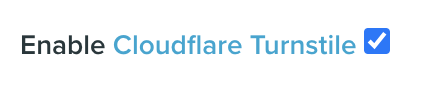 Enable Cloudflare Turnstile Checkbox