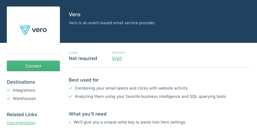 vero.integrations.segment.connect vero