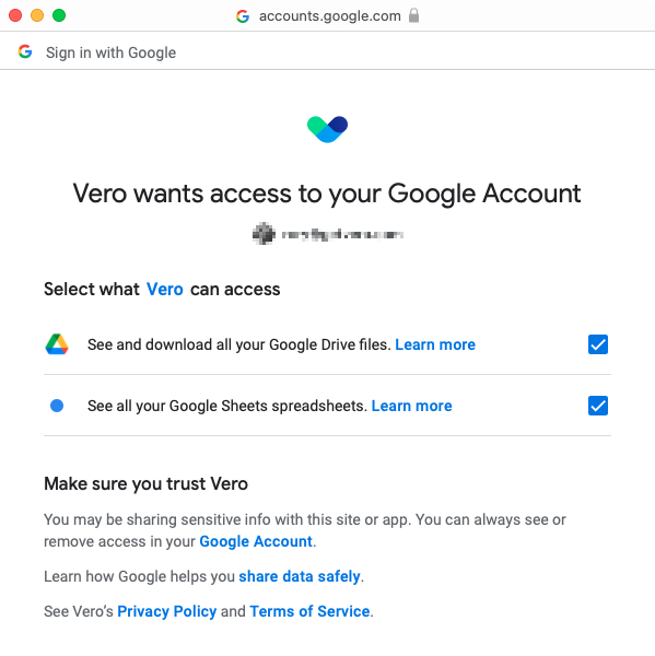 Google Sheets Permissions