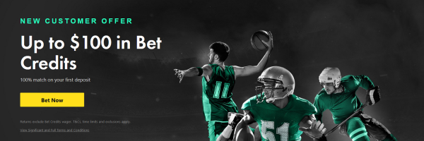 Up to $100 in Bet Credits