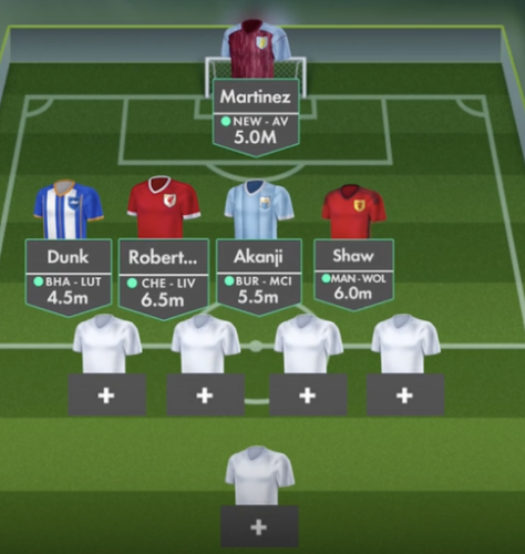 Bet365 Fantasy Football - Choose your starting eleven
